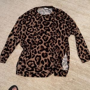 Animal print long sleeve shirt